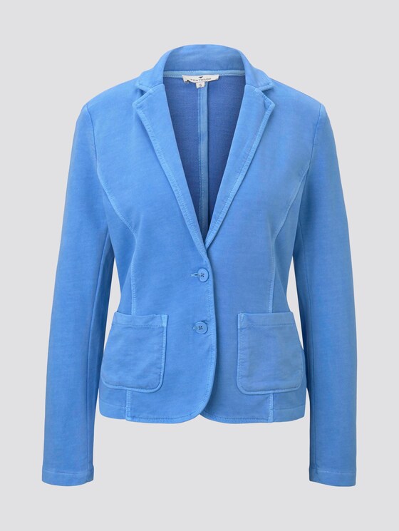 Sweat blazer with a colour wash - Women - sea blue Sweat blazer with a colour wash - Women - sea blue - 7 - TOM TAILOR