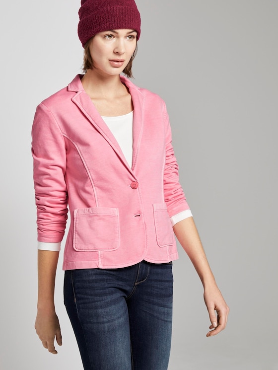 Sweat-Blazer mit Farbwaschung - Frauen - antique blush pink Sweat-Blazer mit Farbwaschung - Frauen - antique blush pink - 5 - TOM TAILOR