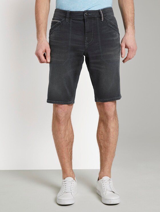 Josh Regular Slim Jeans-Bermuda-Shorts - Männer - clean dark stone black denim Josh Regular Slim Jeans-Bermuda-Shorts - Männer - clean dark stone black denim - 1 - TOM TAILOR