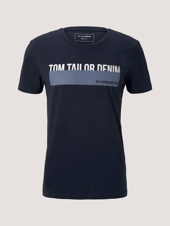 T-Shirt mit Print - Männer - Sky Captain Blue T-Shirt mit Print - Männer - Sky Captain Blue - 7 - TOM TAILOR Denim