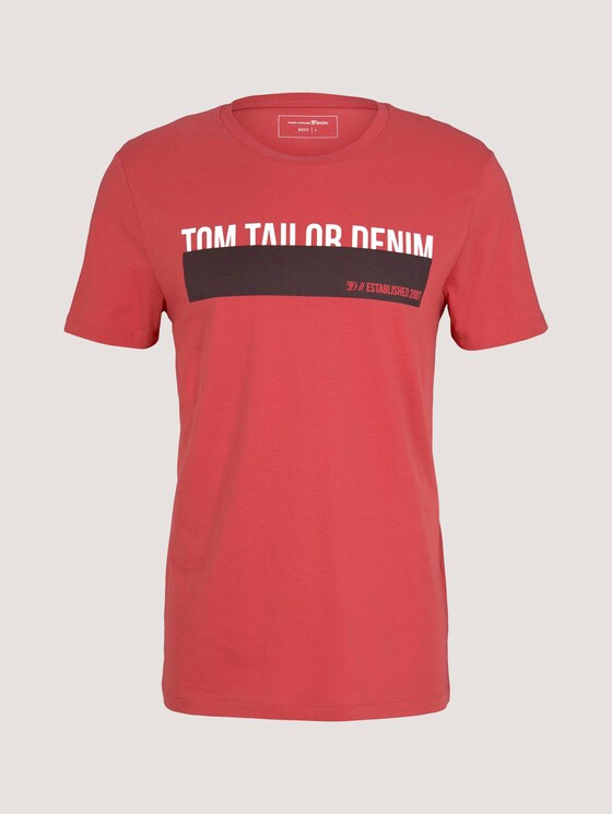 T-Shirt mit Print - Männer - Normal Red T-Shirt mit Print - Männer - Normal Red - 7 - TOM TAILOR Denim