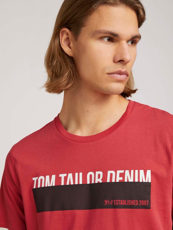 T-Shirt mit Print - Männer - Normal Red T-Shirt mit Print - Männer - Normal Red - 9 - TOM TAILOR Denim