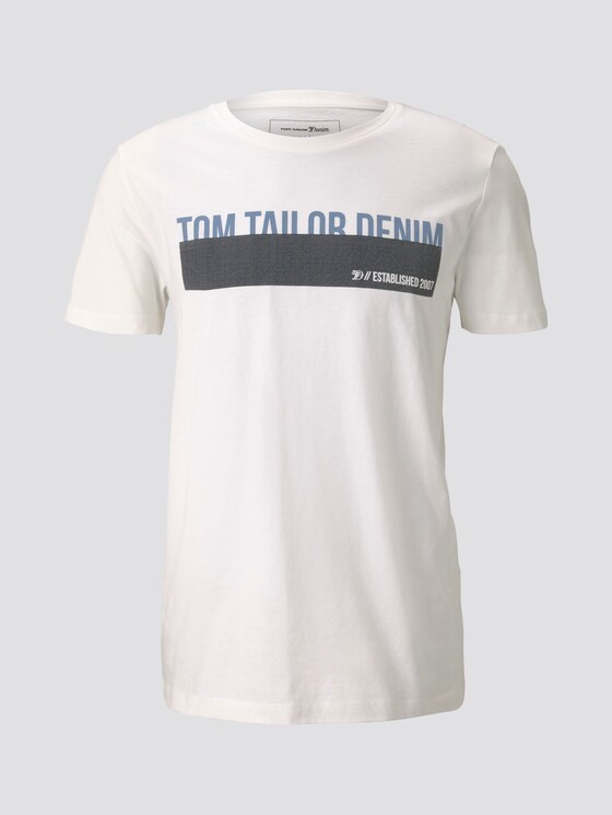 T-Shirt mit Print - Männer - Blanc De Blanc White T-Shirt mit Print - Männer - Blanc De Blanc White - 7 - TOM TAILOR Denim