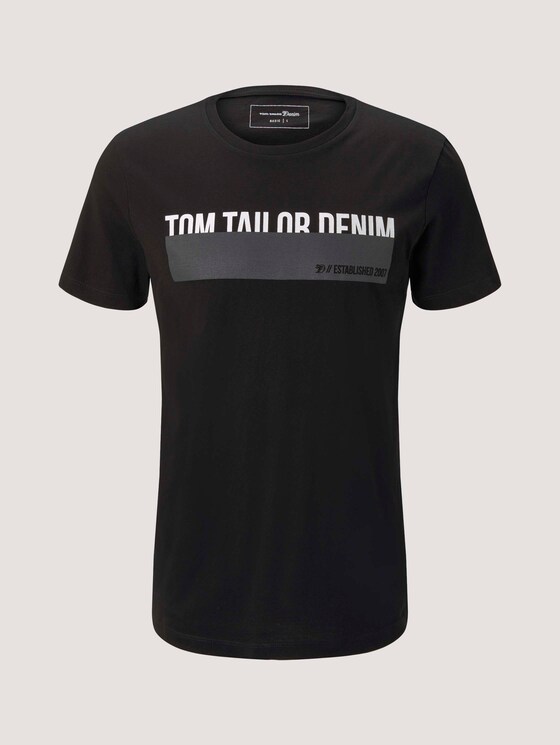 T-Shirt mit Print - Männer - deep black T-Shirt mit Print - Männer - deep black - 7 - TOM TAILOR Denim