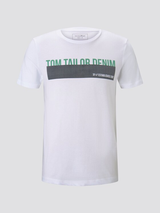 T-Shirt mit Print - Männer - White T-Shirt mit Print - Männer - White - 7 - TOM TAILOR Denim