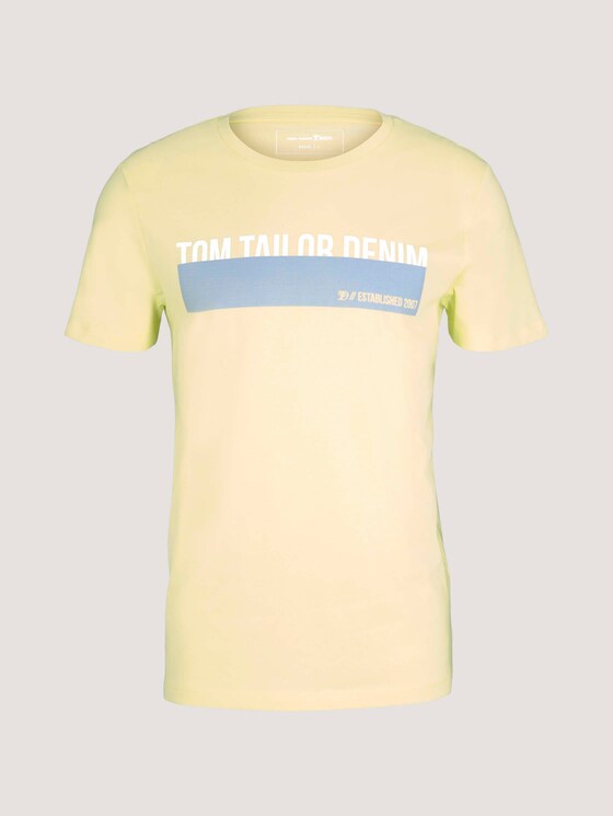 T-Shirt mit Print - Männer - cream yellow T-Shirt mit Print - Männer - cream yellow - 7 - TOM TAILOR Denim
