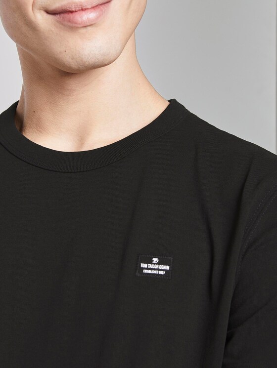 Schlichtes T-Shirt - Männer - Black Schlichtes T-Shirt - Männer - Black - 9 - TOM TAILOR Denim