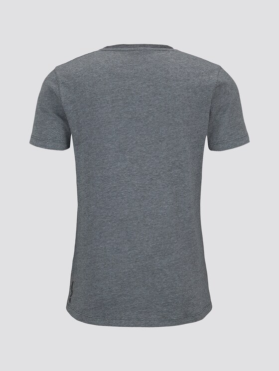 Strukturiertes T-shirt mit Brusttasche - Männer - Black Non-Solid Strukturiertes T-shirt mit Brusttasche - Männer - Black Non-Solid - 8 - TOM TAILOR Denim