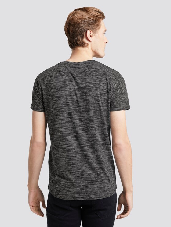 T-Shirt mit schlichtem Print - Männer - Black Non-Solid T-Shirt mit schlichtem Print - Männer - Black Non-Solid - 2 - TOM TAILOR Denim