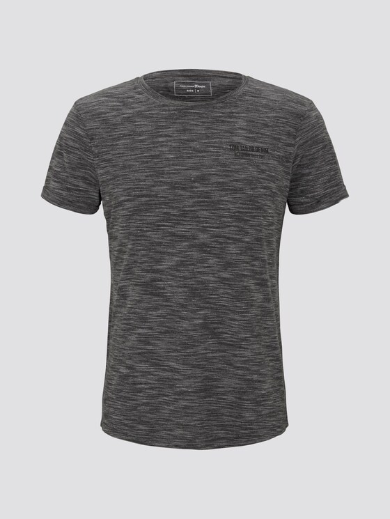 T-Shirt mit schlichtem Print - Männer - Black Non-Solid T-Shirt mit schlichtem Print - Männer - Black Non-Solid - 7 - TOM TAILOR Denim