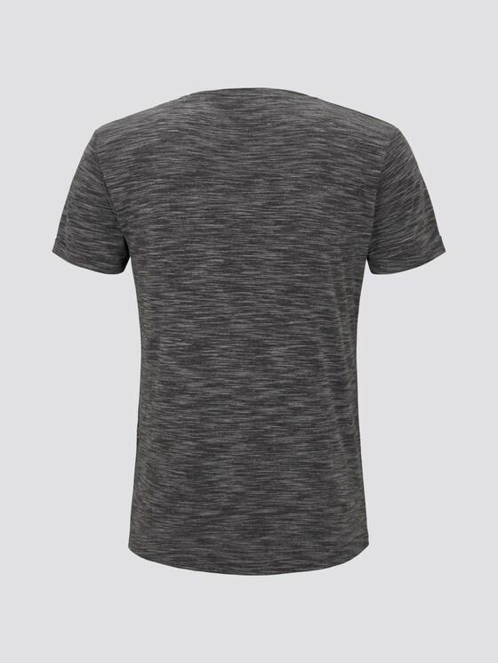 T-Shirt mit schlichtem Print - Männer - Black Non-Solid T-Shirt mit schlichtem Print - Männer - Black Non-Solid - 8 - TOM TAILOR Denim