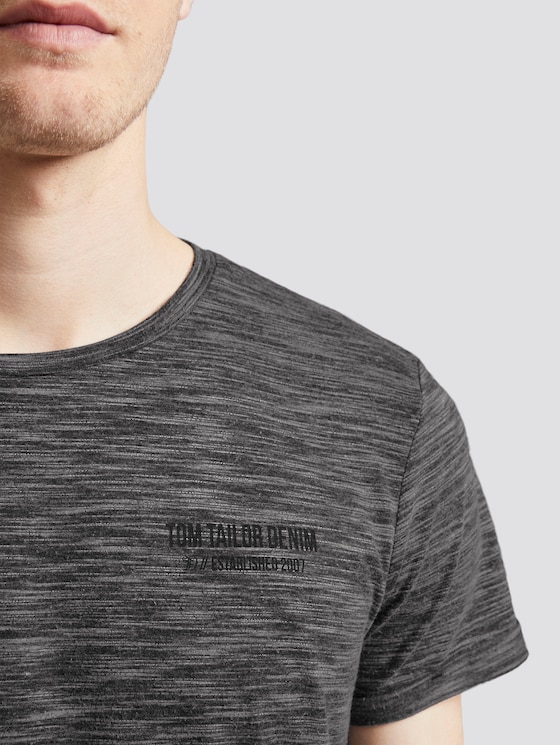 T-Shirt mit schlichtem Print - Männer - Black Non-Solid T-Shirt mit schlichtem Print - Männer - Black Non-Solid - 9 - TOM TAILOR Denim