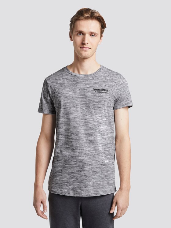 T-Shirt mit schlichtem Print - Männer - white new space dye T-Shirt mit schlichtem Print - Männer - white new space dye - 1 - TOM TAILOR Denim