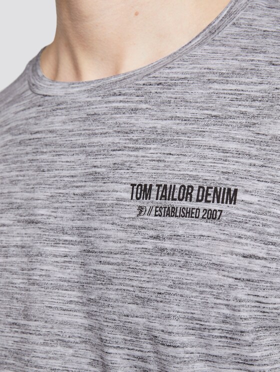 T-Shirt mit schlichtem Print - Männer - white new space dye T-Shirt mit schlichtem Print - Männer - white new space dye - 9 - TOM TAILOR Denim
