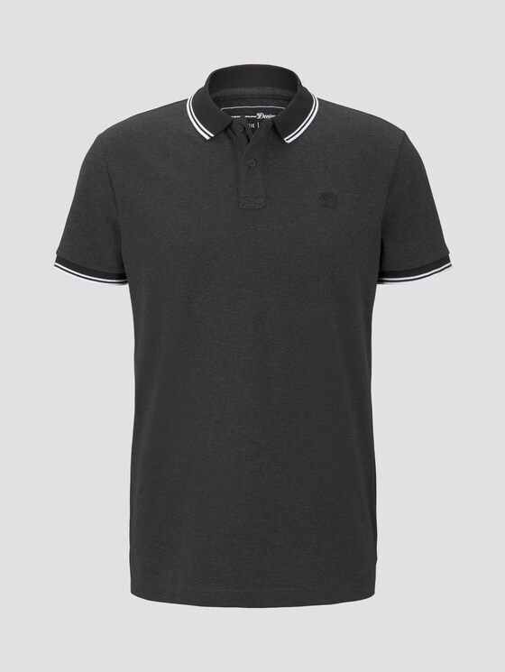 Strukturiertes Poloshirt - Männer - Black Non-Solid Strukturiertes Poloshirt - Männer - Black Non-Solid - 7 - TOM TAILOR Denim