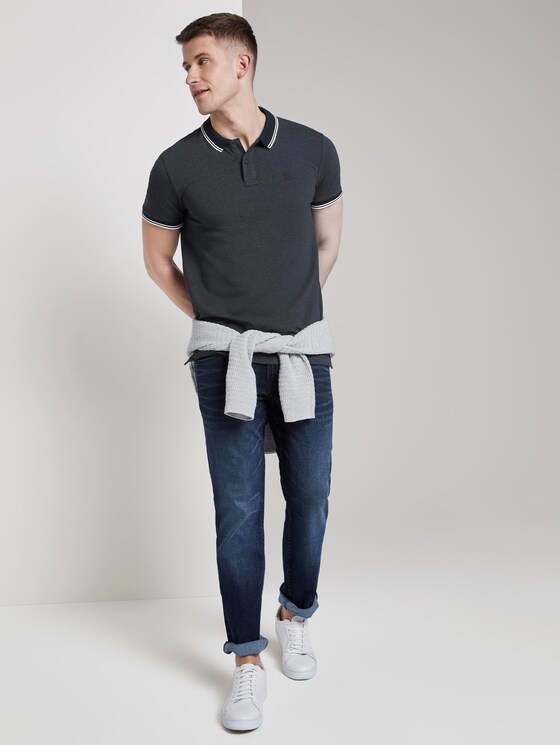 Strukturiertes Poloshirt - Männer - Sky Captain Blue Non-Solid Strukturiertes Poloshirt - Männer - Sky Captain Blue Non-Solid - 3 - TOM TAILOR Denim