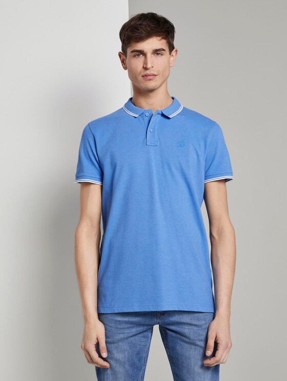 Polo hemd met textuur - Mannen - water sport blue Polo hemd met textuur - Mannen - water sport blue - 1 - TOM TAILOR Denim