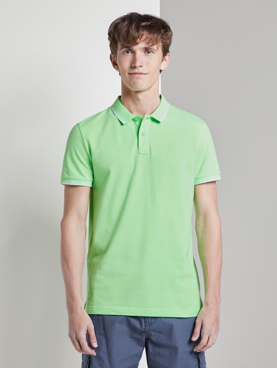 Strukturiertes Poloshirt - Männer - lime green Strukturiertes Poloshirt - Männer - lime green - 1 - TOM TAILOR Denim