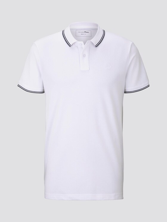 Strukturiertes Poloshirt - Männer - White Strukturiertes Poloshirt - Männer - White - 7 - TOM TAILOR Denim