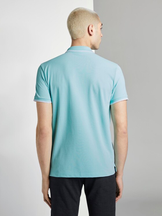 Textured polo shirt - Men - soft blue sky Textured polo shirt - Men - soft blue sky - 2 - TOM TAILOR Denim