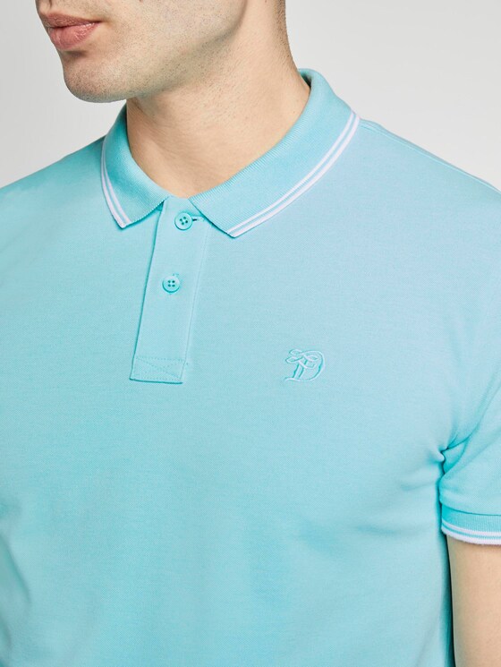 Textured polo shirt - Men - soft blue sky Textured polo shirt - Men - soft blue sky - 9 - TOM TAILOR Denim