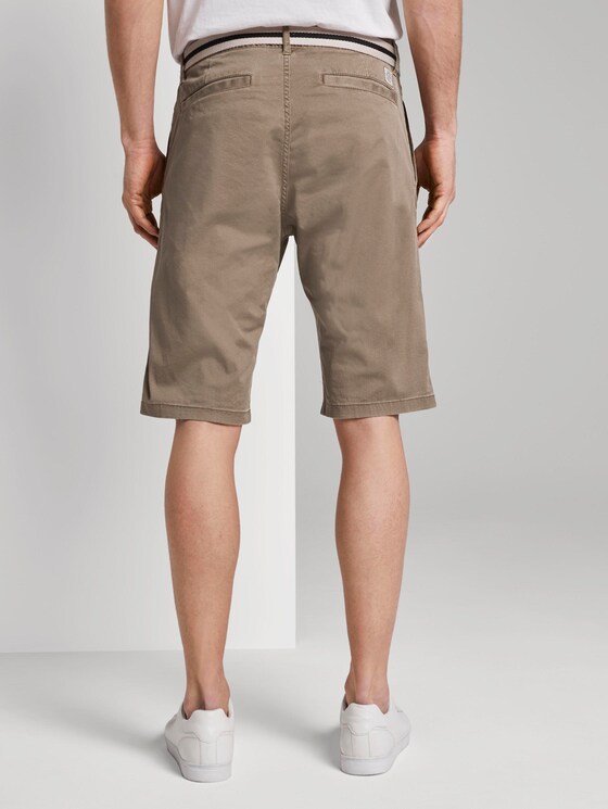Gemusterte Josh Regular Slim Bermuda-Shorts mit Gürtel - Männer - beige rhomb design Gemusterte Josh Regular Slim Bermuda-Shorts mit Gürtel - Männer - beige rhomb design - 2 - TOM TAILOR