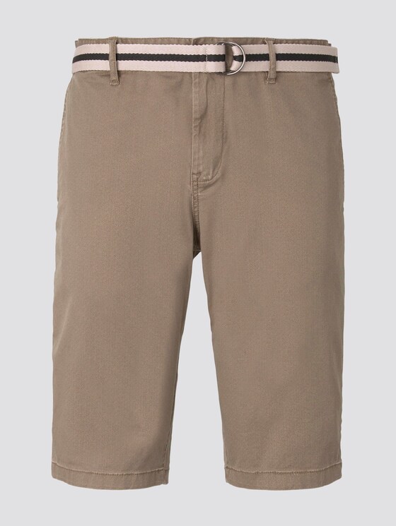 Gemusterte Josh Regular Slim Bermuda-Shorts mit Gürtel - Männer - beige rhomb design Gemusterte Josh Regular Slim Bermuda-Shorts mit Gürtel - Männer - beige rhomb design - 7 - TOM TAILOR