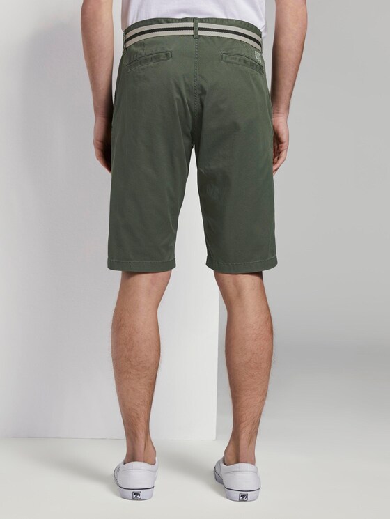 Gemusterte Josh Regular Slim Bermuda-Shorts mit Gürtel - Männer - green rhomb design Gemusterte Josh Regular Slim Bermuda-Shorts mit Gürtel - Männer - green rhomb design - 2 - TOM TAILOR