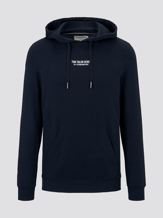 Hoodie mit Brustprint - Männer - Sky Captain Blue Hoodie mit Brustprint - Männer - Sky Captain Blue - 7 - TOM TAILOR Denim
