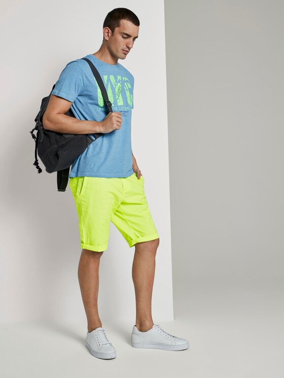 Josh Regular Slim Chino-Shorts - Männer - bright neon yellow Josh Regular Slim Chino-Shorts - Männer - bright neon yellow - 3 - TOM TAILOR