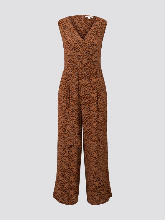 Jumpsuit mit Wickeldetail - Frauen - brown leo print Jumpsuit mit Wickeldetail - Frauen - brown leo print - 7 - TOM TAILOR Denim