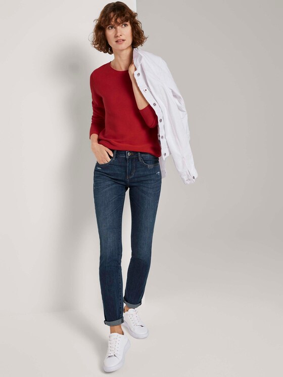 Strickpullover mit Rundhalsausschnitt - Frauen - Strong Red Strickpullover mit Rundhalsausschnitt - Frauen - Strong Red - 3 - TOM TAILOR