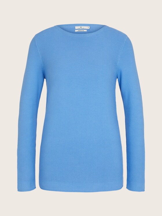 Strickpullover mit Rundhalsausschnitt - Frauen - Soft Charming Blue Strickpullover mit Rundhalsausschnitt - Frauen - Soft Charming Blue - 7 - TOM TAILOR