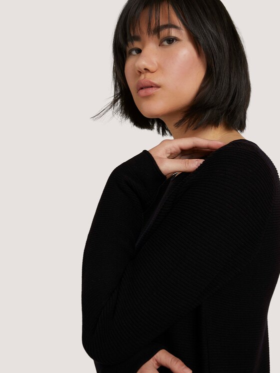Strickpullover mit Rundhalsausschnitt - Frauen - deep black Strickpullover mit Rundhalsausschnitt - Frauen - deep black - 9 - TOM TAILOR