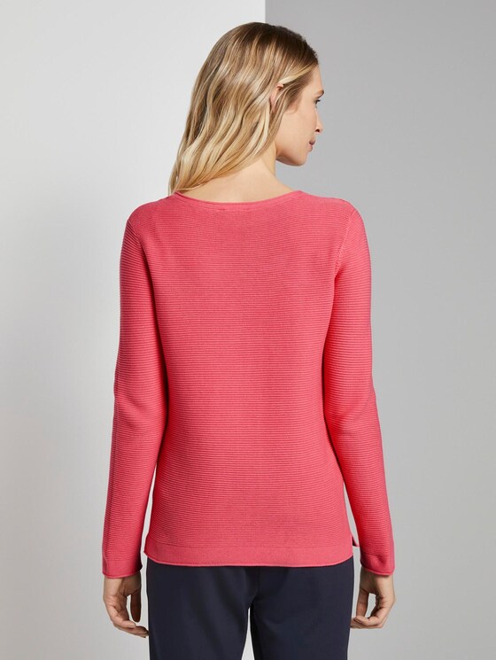 Strickpullover mit Rundhalsausschnitt - Frauen - charming pink Strickpullover mit Rundhalsausschnitt - Frauen - charming pink - 2 - TOM TAILOR