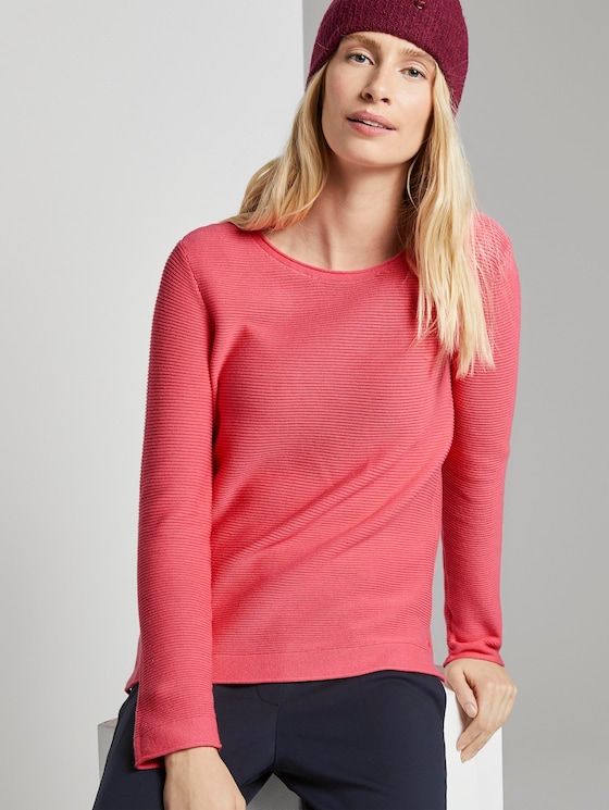 Strickpullover mit Rundhalsausschnitt - Frauen - charming pink Strickpullover mit Rundhalsausschnitt - Frauen - charming pink - 5 - TOM TAILOR