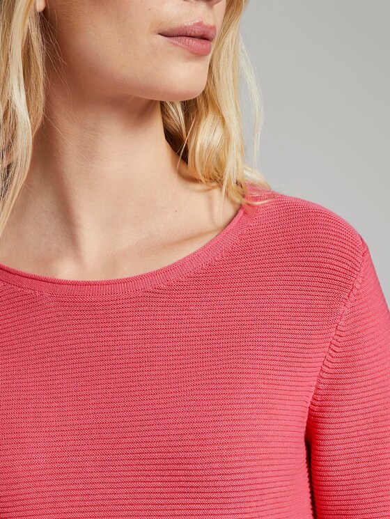 Strickpullover mit Rundhalsausschnitt - Frauen - charming pink Strickpullover mit Rundhalsausschnitt - Frauen - charming pink - 9 - TOM TAILOR