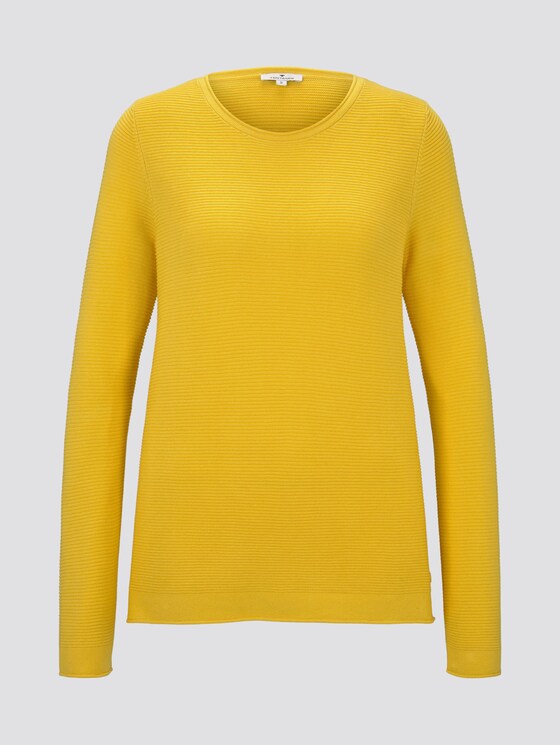 Strickpullover mit Rundhalsausschnitt - Frauen - jasmine yellow Strickpullover mit Rundhalsausschnitt - Frauen - jasmine yellow - 7 - TOM TAILOR