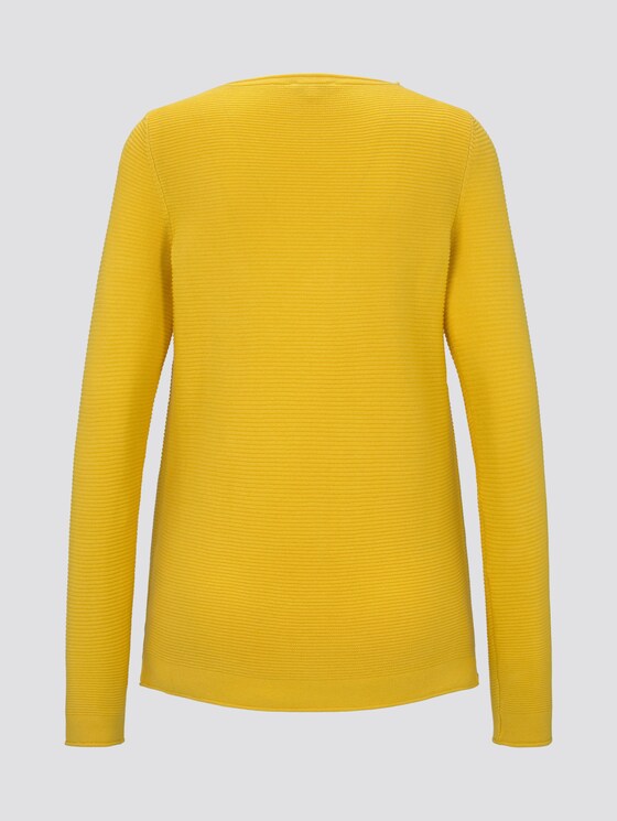 Strickpullover mit Rundhalsausschnitt - Frauen - jasmine yellow Strickpullover mit Rundhalsausschnitt - Frauen - jasmine yellow - 8 - TOM TAILOR