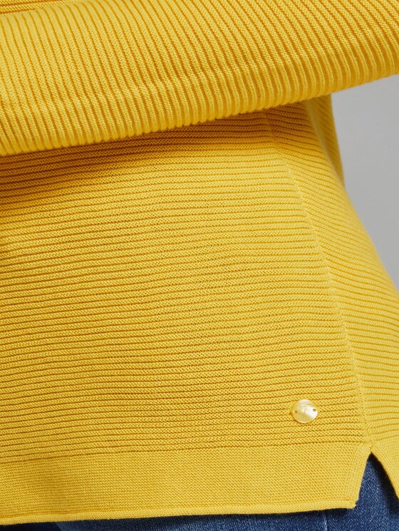 Strickpullover mit Rundhalsausschnitt - Frauen - jasmine yellow Strickpullover mit Rundhalsausschnitt - Frauen - jasmine yellow - 9 - TOM TAILOR