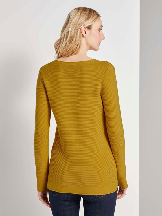 Strickpullover mit Rundhalsausschnitt - Frauen - california sand yellow Strickpullover mit Rundhalsausschnitt - Frauen - california sand yellow - 2 - TOM TAILOR