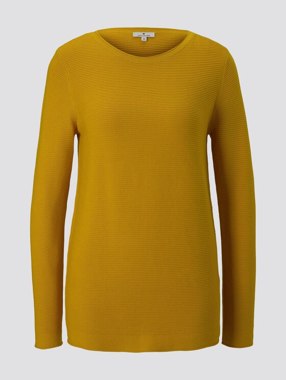 Strickpullover mit Rundhalsausschnitt - Frauen - california sand yellow Strickpullover mit Rundhalsausschnitt - Frauen - california sand yellow - 7 - TOM TAILOR