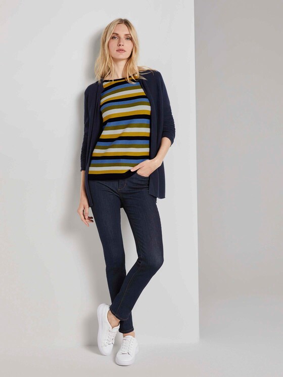 Strickpullover mit Rundhalsausschnitt - Frauen - camel yellow stripes Strickpullover mit Rundhalsausschnitt - Frauen - camel yellow stripes - 3 - TOM TAILOR