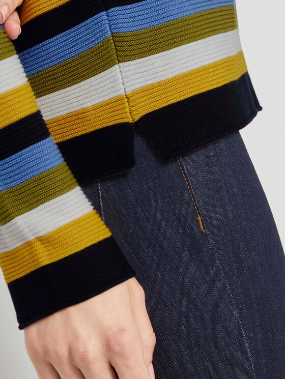 Strickpullover mit Rundhalsausschnitt - Frauen - camel yellow stripes Strickpullover mit Rundhalsausschnitt - Frauen - camel yellow stripes - 9 - TOM TAILOR