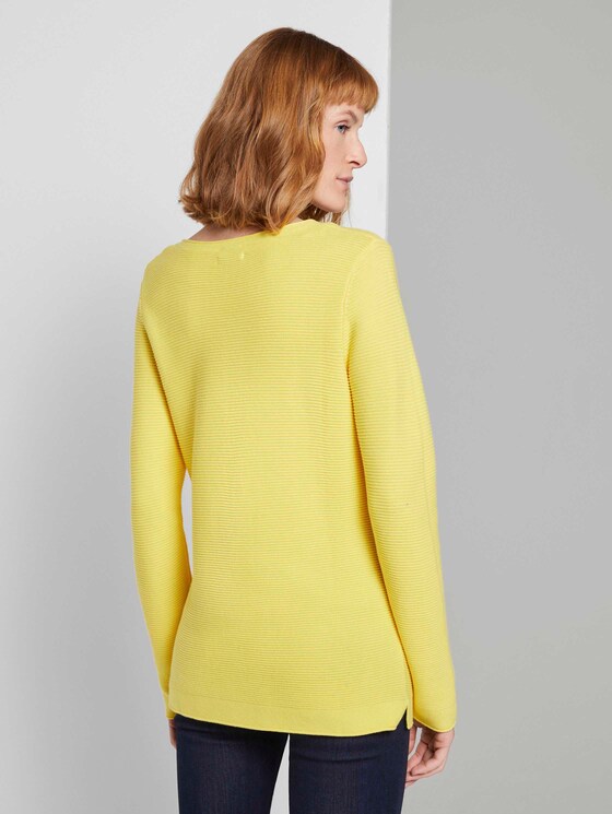 Strickpullover mit Rundhalsausschnitt - Frauen - smooth yellow Strickpullover mit Rundhalsausschnitt - Frauen - smooth yellow - 2 - TOM TAILOR
