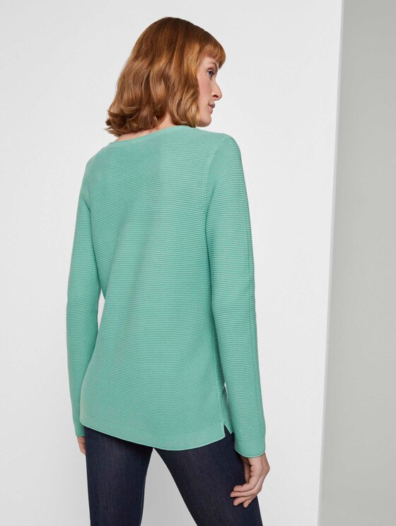 Strickpullover mit Rundhalsausschnitt - Frauen - soft leaf green Strickpullover mit Rundhalsausschnitt - Frauen - soft leaf green - 2 - TOM TAILOR