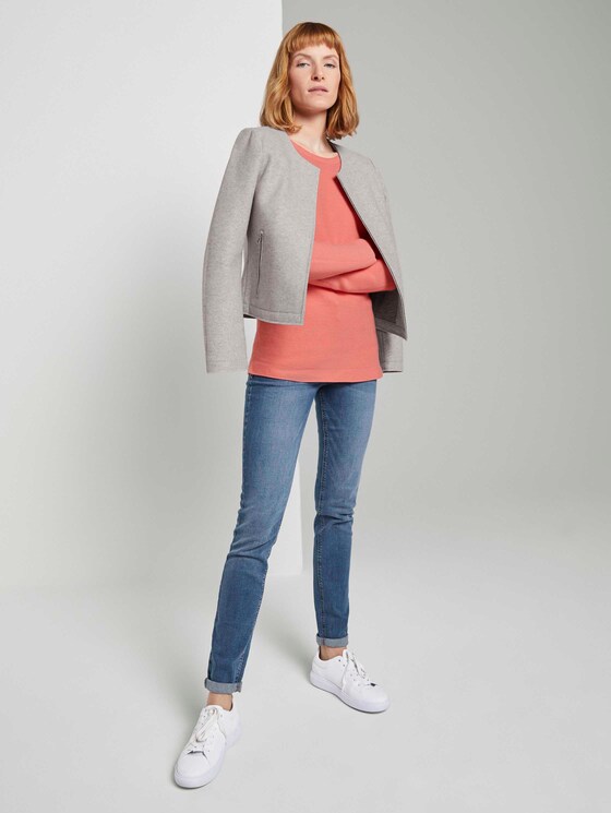 Strickpullover mit Rundhalsausschnitt - Frauen - strong peach tone Strickpullover mit Rundhalsausschnitt - Frauen - strong peach tone - 3 - TOM TAILOR