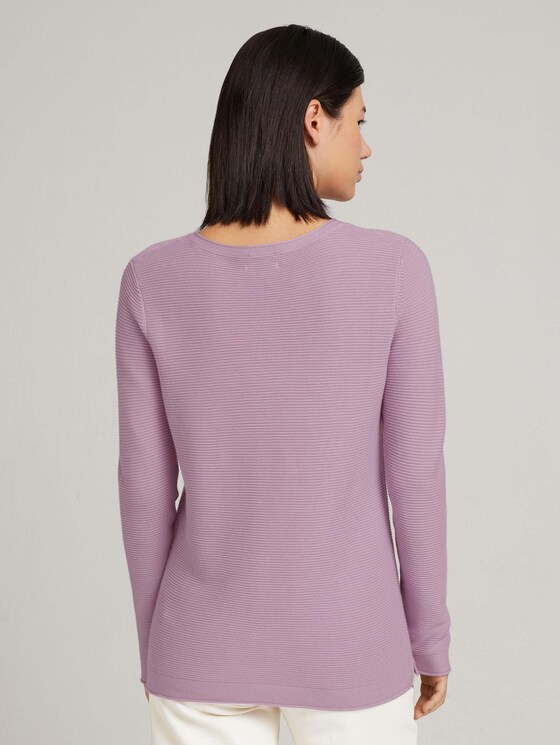 Strickpullover mit Rundhalsausschnitt - Frauen - iris flower Strickpullover mit Rundhalsausschnitt - Frauen - iris flower - 2 - TOM TAILOR