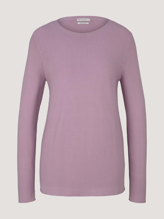 Strickpullover mit Rundhalsausschnitt - Frauen - iris flower Strickpullover mit Rundhalsausschnitt - Frauen - iris flower - 7 - TOM TAILOR