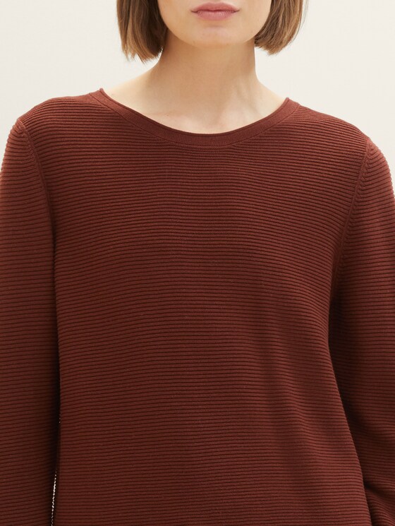 Strickpullover mit Rundhalsausschnitt